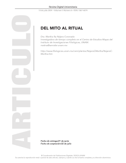 DEL MITO AL RITUAL - Revista Digital Universitaria