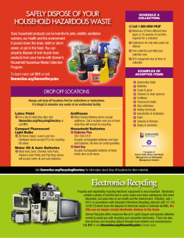 Electronics Recycling - City and County of Denver