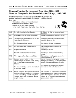 Chicago Physical Environment Timeline 1800-1932 English