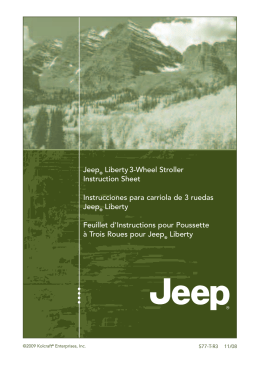 Jeep® Liberty 3-Wheel Stroller Instruction Sheet