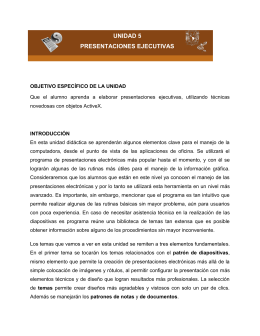 UNIDAD 5 PRESENTACIONES EJECUTIVAS - Docencia FCA-UNAM