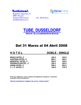 TUBE Dusseldorf 31 Marzo al 04 Abril 2008