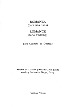 Romance (for a Wedding) - SCORE - Johnstone