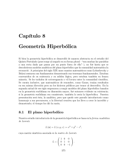 Capítulo 8 Geometría Hiperbólica - Instituto de Matemáticas | UNAM