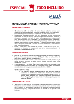 HOTEL MELIÁ CARIBE TROPICAL ***** SUP