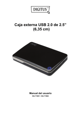 Caja externa USB 2.0 de 2.5” (6,35 cm) Manual del usuario
