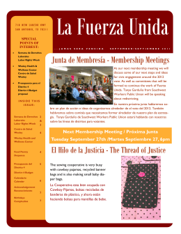 Junta de Membresía - Membership Meetings