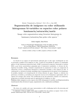 Segmentación de imágenes en color utilizando histogramas bi