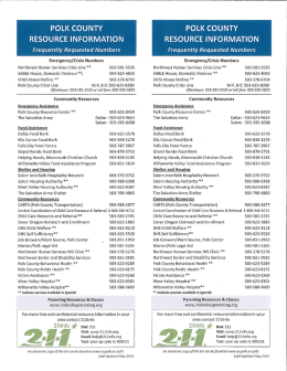 POLK COUNTY RESOURCE INFORMATION