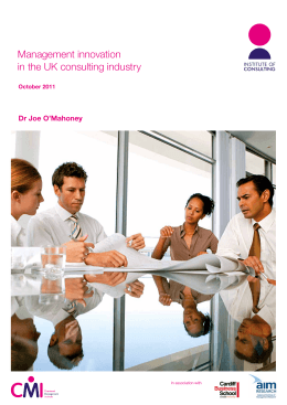 Management innovation in the UK consulting