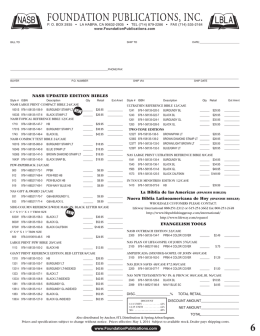 Order Form PDF - Foundation Publications