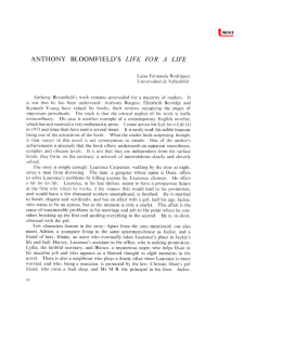 Luisa Fernanda RODRÍGUEZ "Anthony Bloomfield`s Life for a Life"