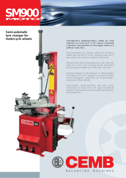 Semi-automatic tyre changer for motorcycle wheels