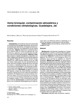 Asma bronquial, contaminacion atmosférica y
