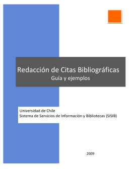 Redacción de Citas Bibliográficas