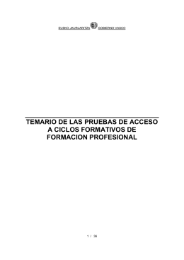 Temario pruebas acceso Ciclo Grado Superior
