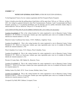 NOTICE OF GENERAL ELECTION (AVISO DE