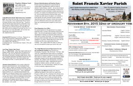 Parish Bulletin - Saint Francis Xavier Church