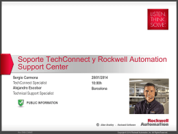Soporte TechConnect y Rockwell Automation Support Center