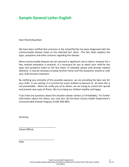 Sample General Letter-English