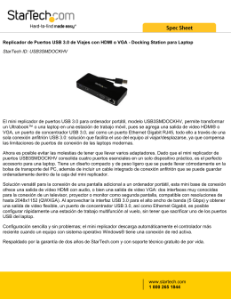 Replicador de Puertos USB 3.0 de Viajes con HDMI