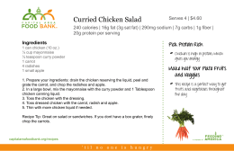 Curried Chicken Salad - Capital Area Food Bank