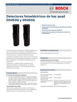 Detectores fotoeléctricos de haz quad DS453Q y DS455Q