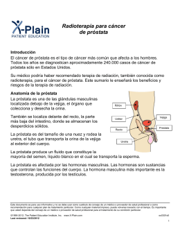 Radiation Therapy for Prostate Cancer (Spanish)