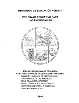MINISTERIO DE EDUCACIÓN PÚBLICA PROGRAMA EDUCATIVO