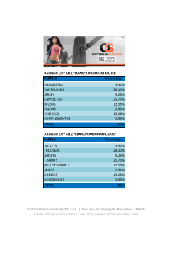 PACKING LIST MULTIMARCA PREMIUM MUJER