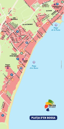 Mapa Platja d`en Bossa