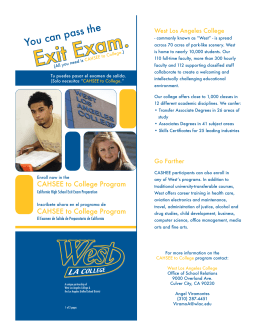Exit Exam. - West Los Angeles College