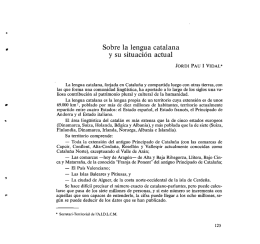 Sobre la lengua catalana