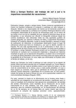Ocio y tiempo festivo: del trabajo de sol a sol a la - Culturdes-UMH