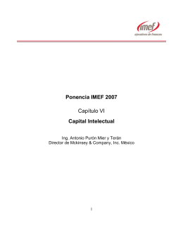 Ponencia IMEF 2007 Capítulo VI Capital Intelectual