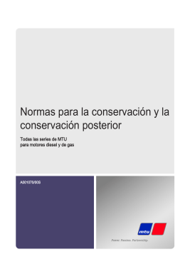 Normas para la conservación y la conservación posterior