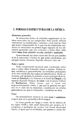 2. FORMAS 0 ESTRUCTURAS DE LA MÚSICA