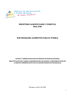 Acopio y Comercialización - Ministerio Agropecuario y Forestal