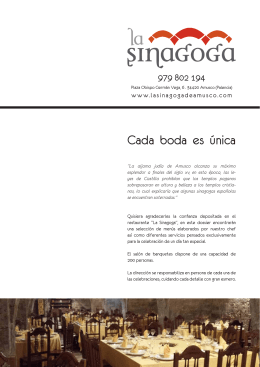 menú pdf descargable - La Sinagoga De Amusco
