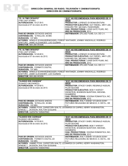 Enero 2013 - Dirección General de Radio, Televisión y
