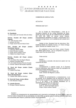 Acta - Juntas Generales de Álava