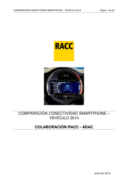 Comparación conectividad smartphone-vehículo 2014