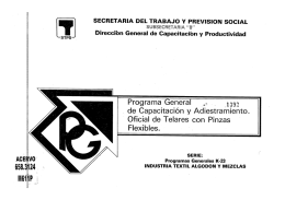` Oficial de Telares con Pinzas ` - Secretaría del Trabajo y Previsión