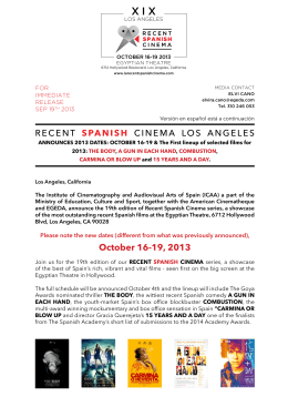 RECENT SPANISH CINEMA LOS ANGELES October 16