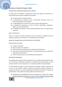 Manual para el análisis del riesgo de créditoi. INTRODUCION