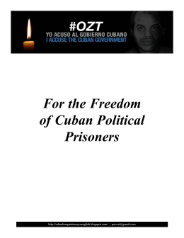 For the Freedom of Cuban Political Prisoners