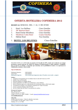 OFERTA HOTELERA COPIMERA 2012