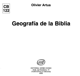 Geografía de la Biblia. CB 122