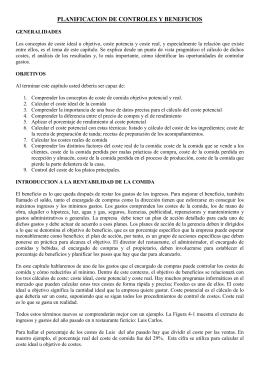 PLANIFICACION DE CONTROLES Y BENEFICIOS