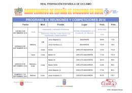 REAL FEDERACIÓN ESPAÑOLA DE CICLISMO